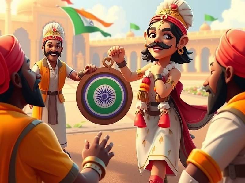 Game6 Indian Champ gameplay screenshot showing Indian-themed characters and environments